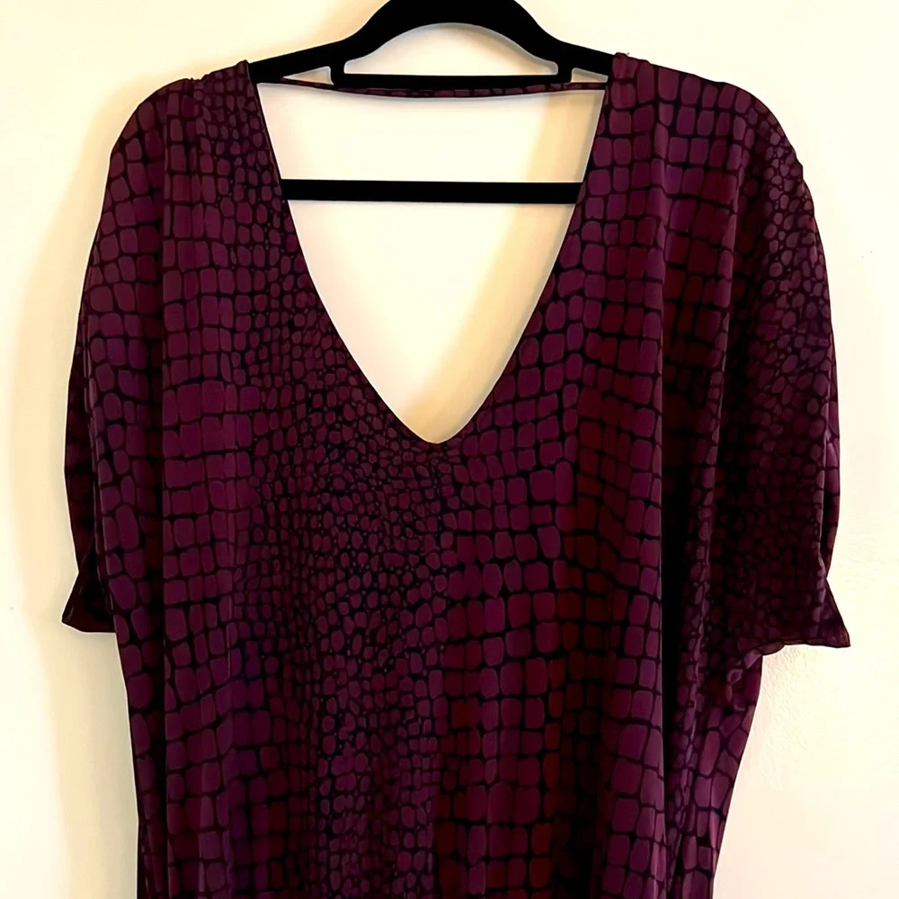 Purple Python Ruched Dress - Picture 2 of 3